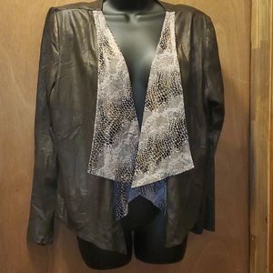 Brown suede snakeskin blazer/jacket